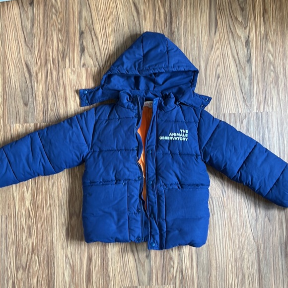 The Animals Observatory Navy Puffer Winter Lemur Jacket size 6 - Picture 2 of 9
